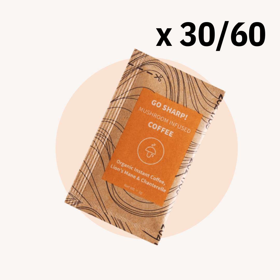30/60 Go Sharp – organická instantná káva s levou hrivou a kuriatkami -30%