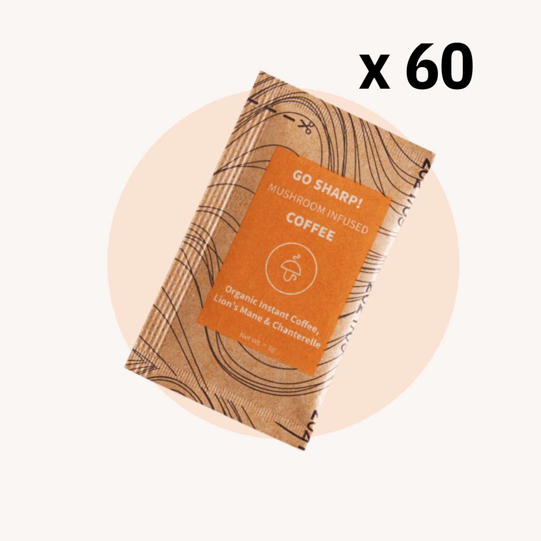 30/60 Go Sharp – organická instantná káva s levou hrivou a kuriatkami -30%