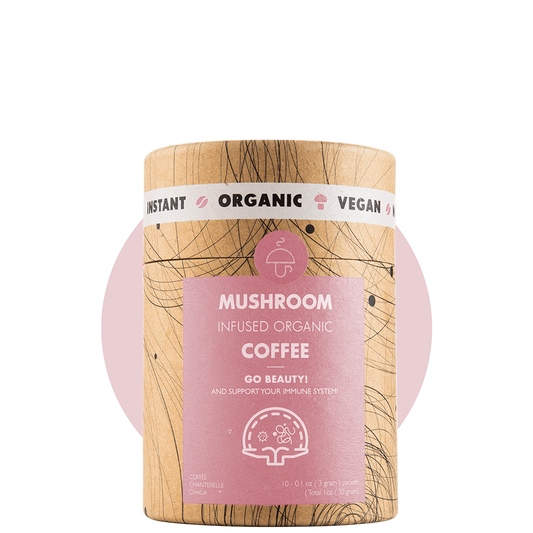 Go Beauty – organická instantná káva s levou hrivou a reishi (10 porcií)