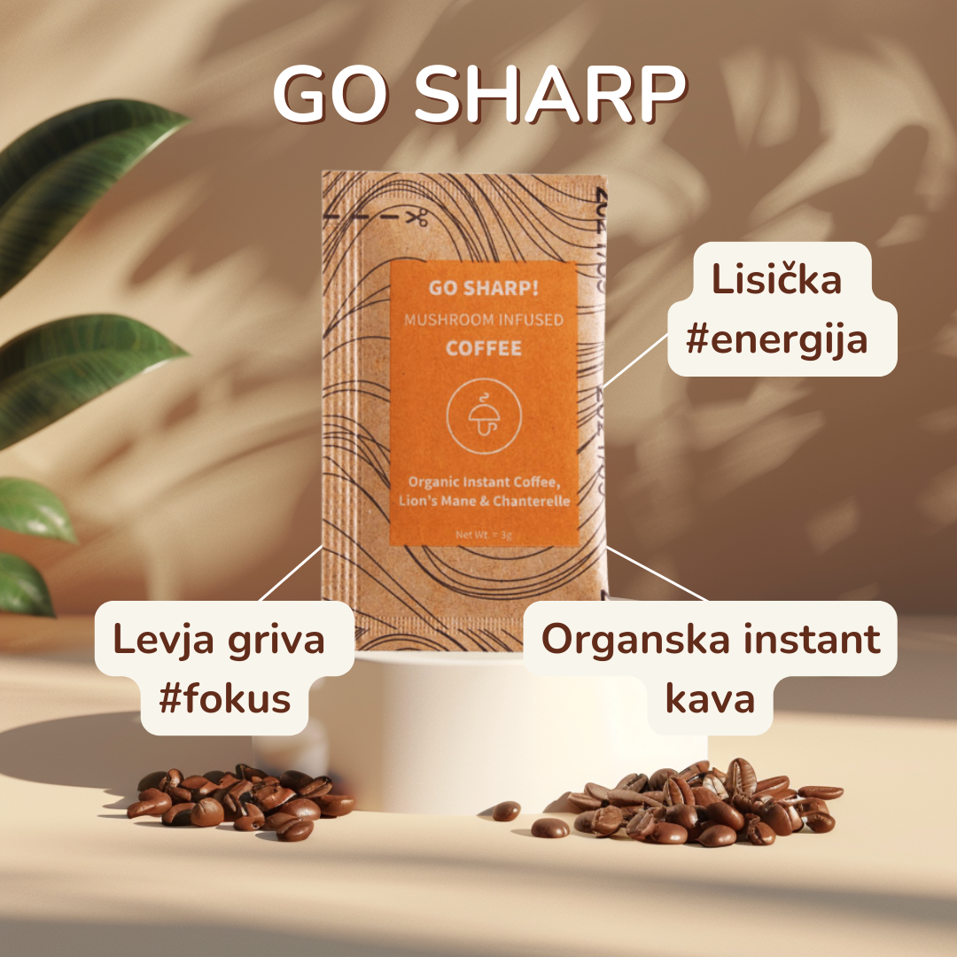 30/60 Go Sharp – organická instantná káva s levou hrivou a kuriatkami -30%