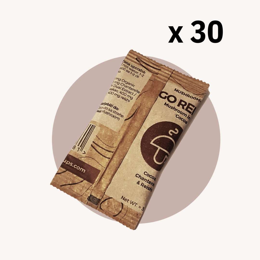 30/60 Go Relax – organické instantné kakao s kuriatkami a reishi -30%