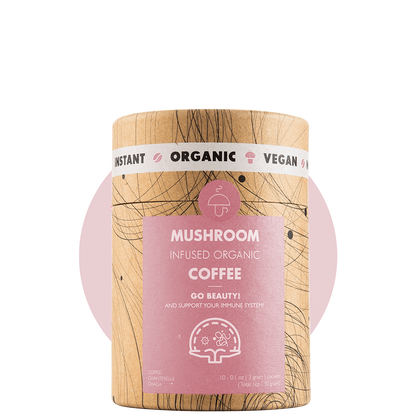 Go Beauty – organická instantná káva s levou hrivou a reishi (10 porcií)